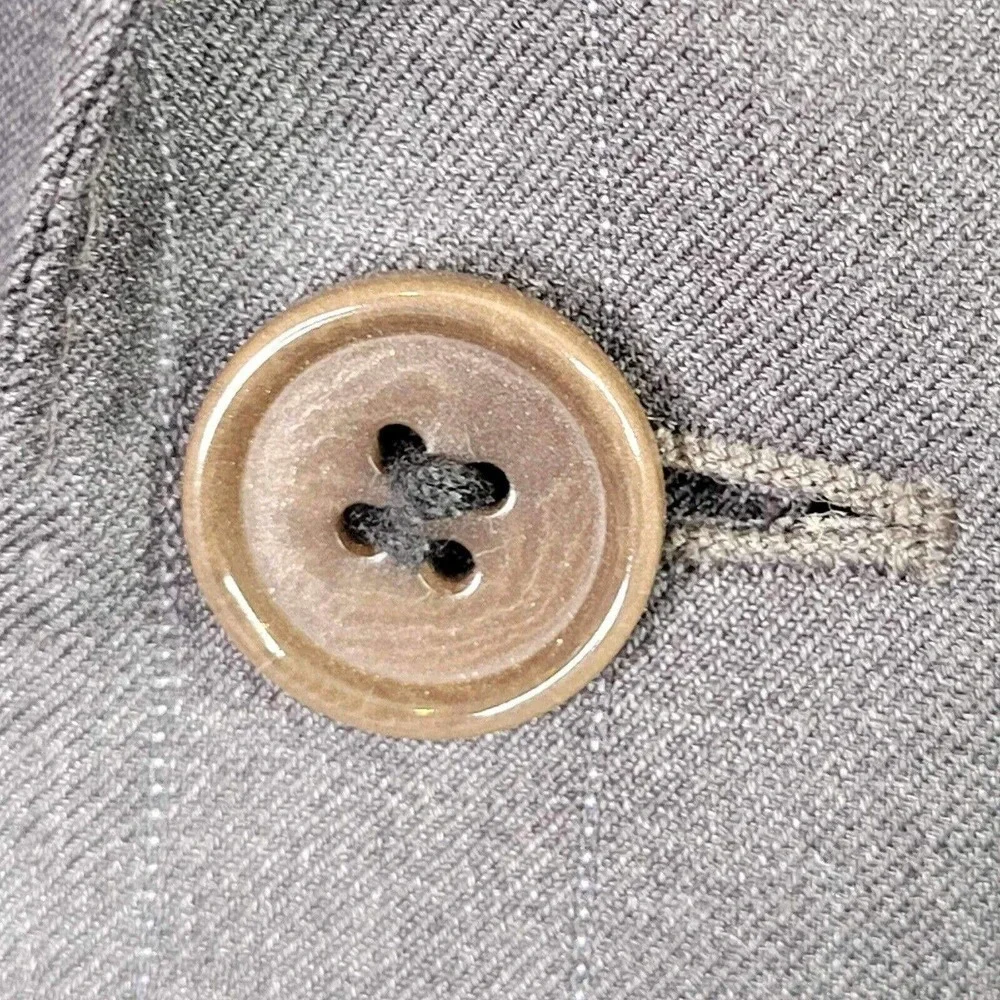 CANALI Coat Sport Jacket Blazer Wool Gray Stripe Two Button Mens 52 US 42